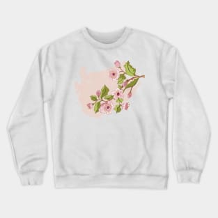 Blooming sakura branch Crewneck Sweatshirt